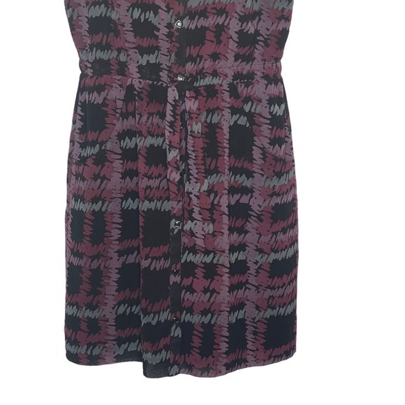 Banana Republic Factory Dress Sleeveless Button Front Tie Waist Lined Size 8 - Picture 3 of 14